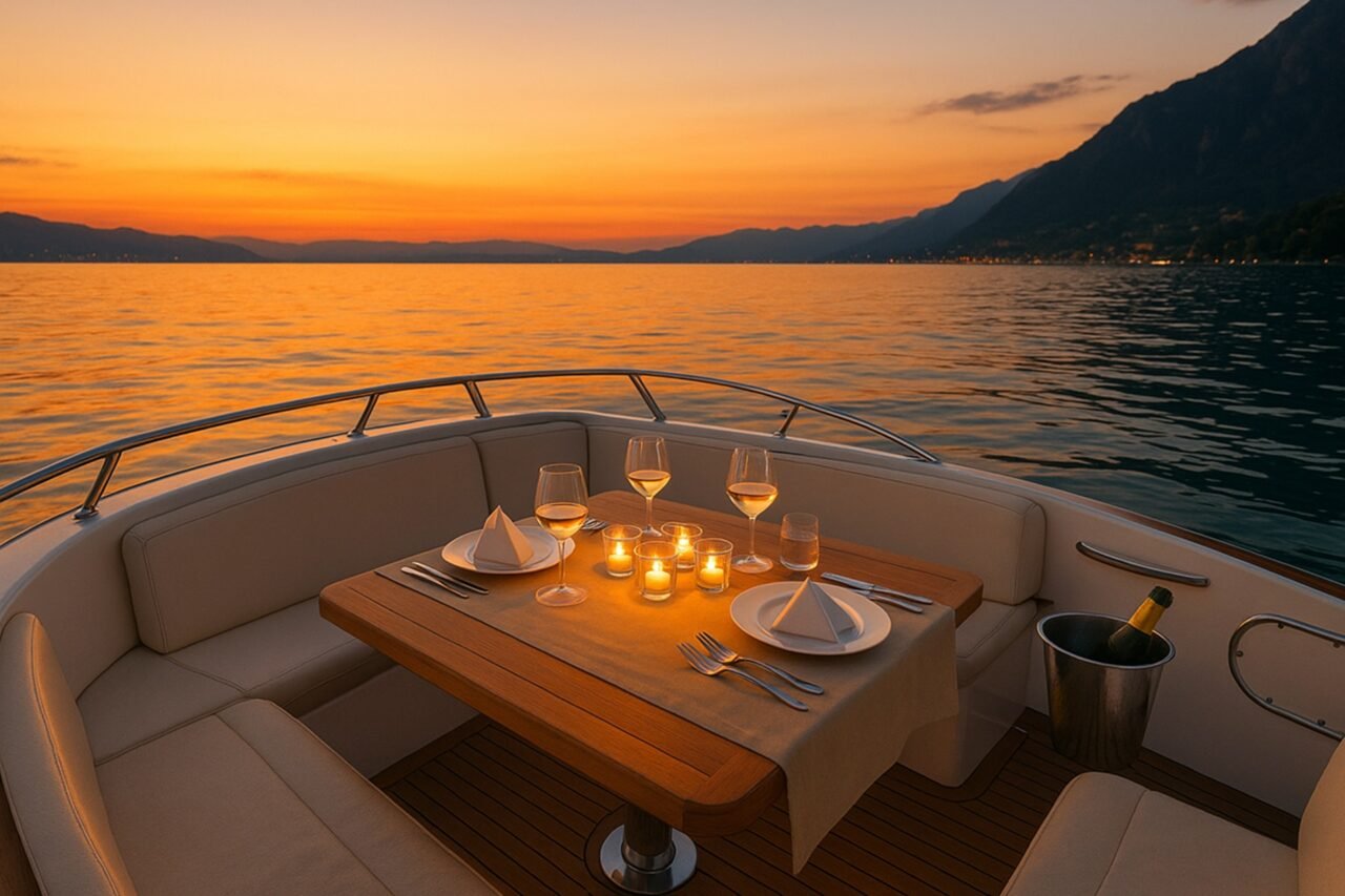 Cena in barca Lago di Garda
